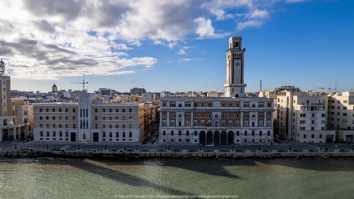 The Pinacoteca of Bari, aerial view from the waterfront