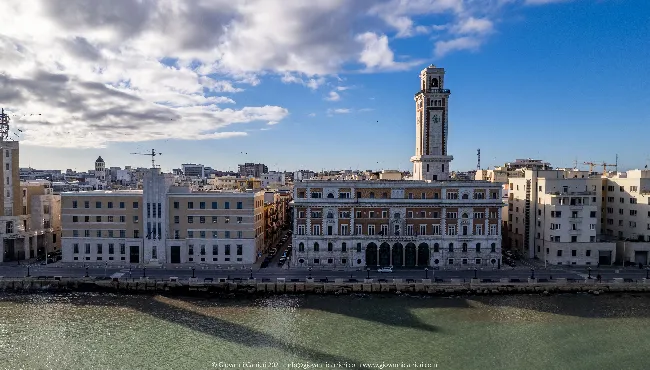 The Pinacoteca of Bari, aerial view from the waterfront