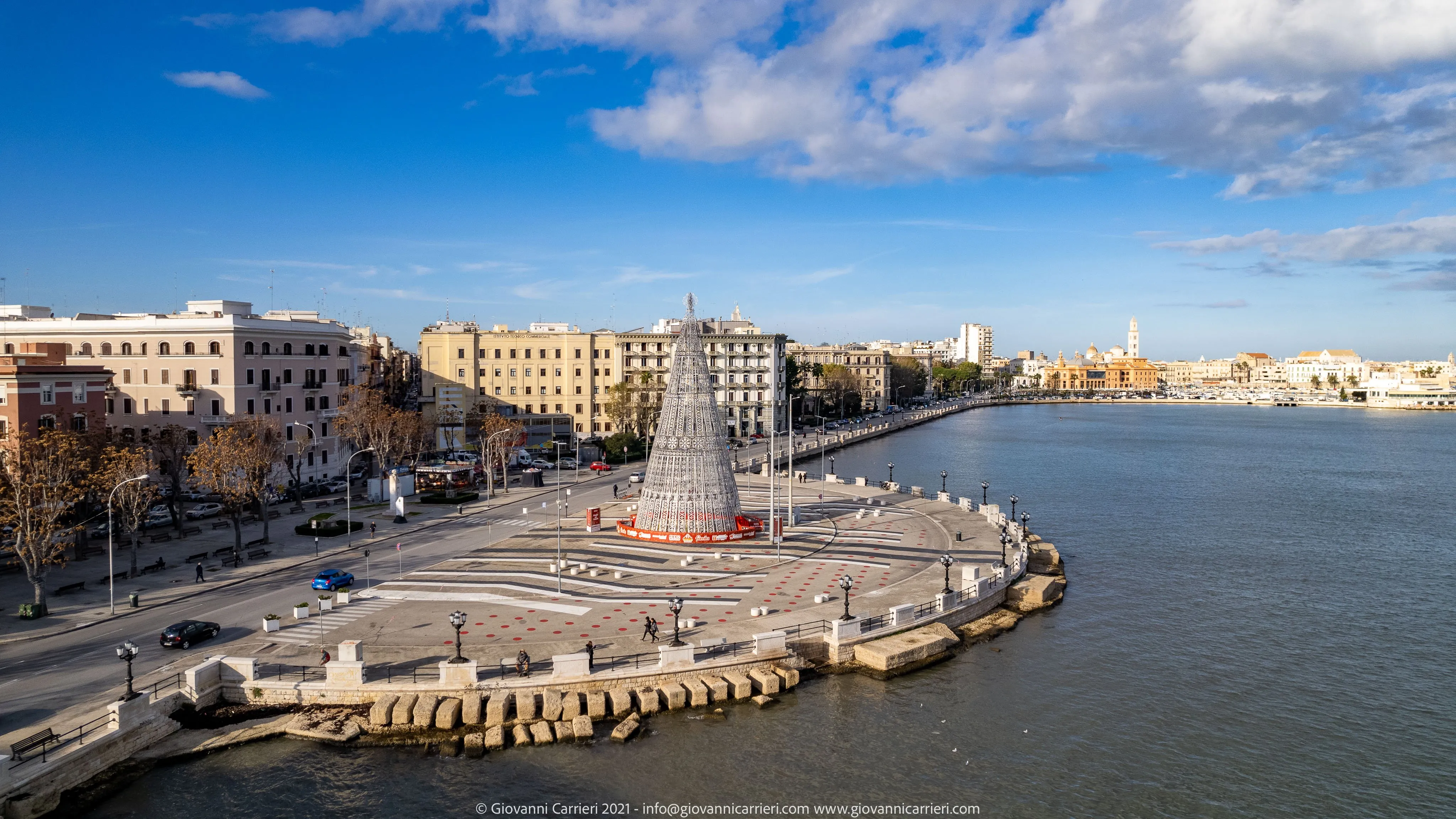Aerial view of the waterfront Araldo di Crollalanza
