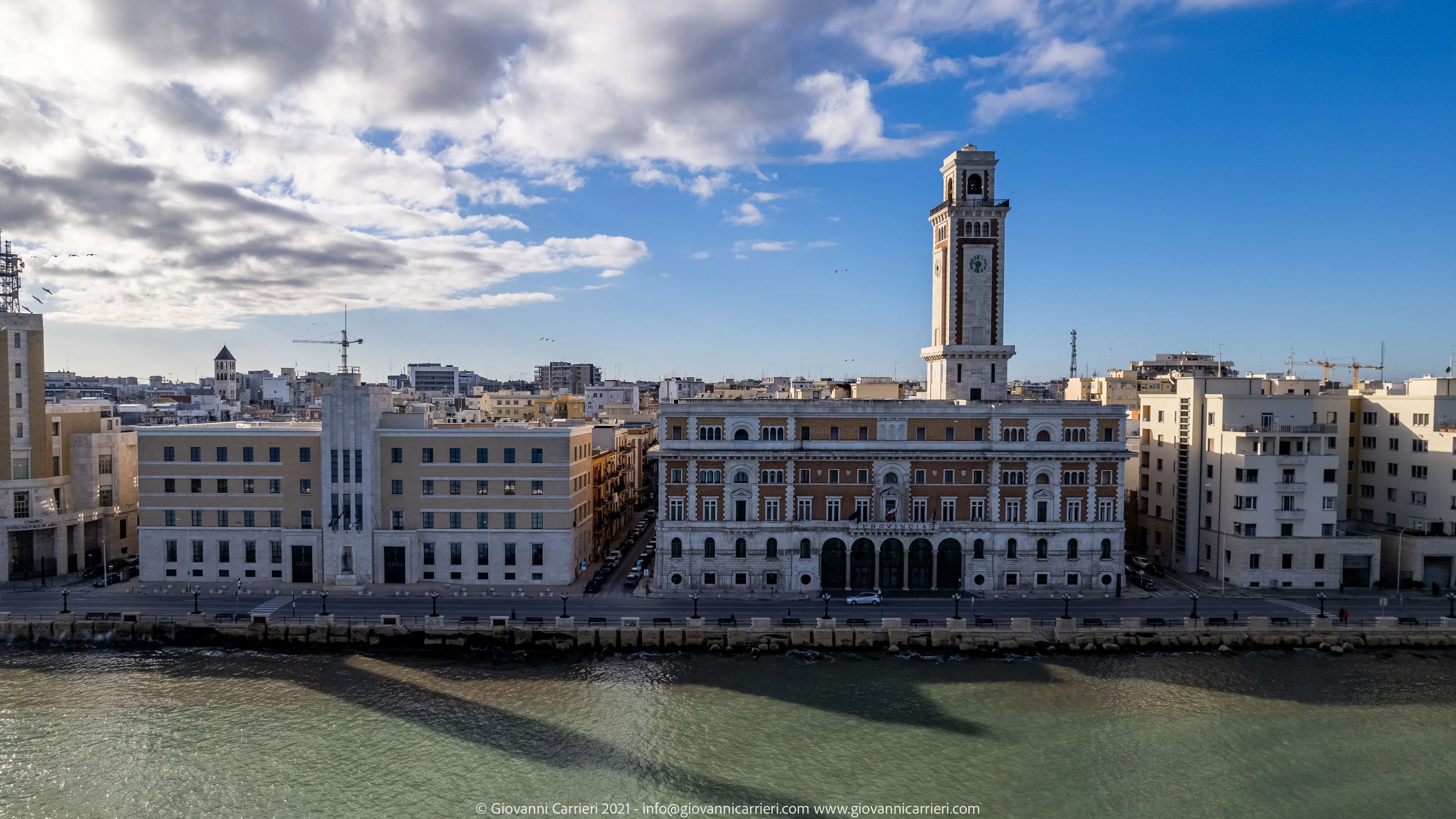 The Pinacoteca of Bari, aerial view from the waterfront