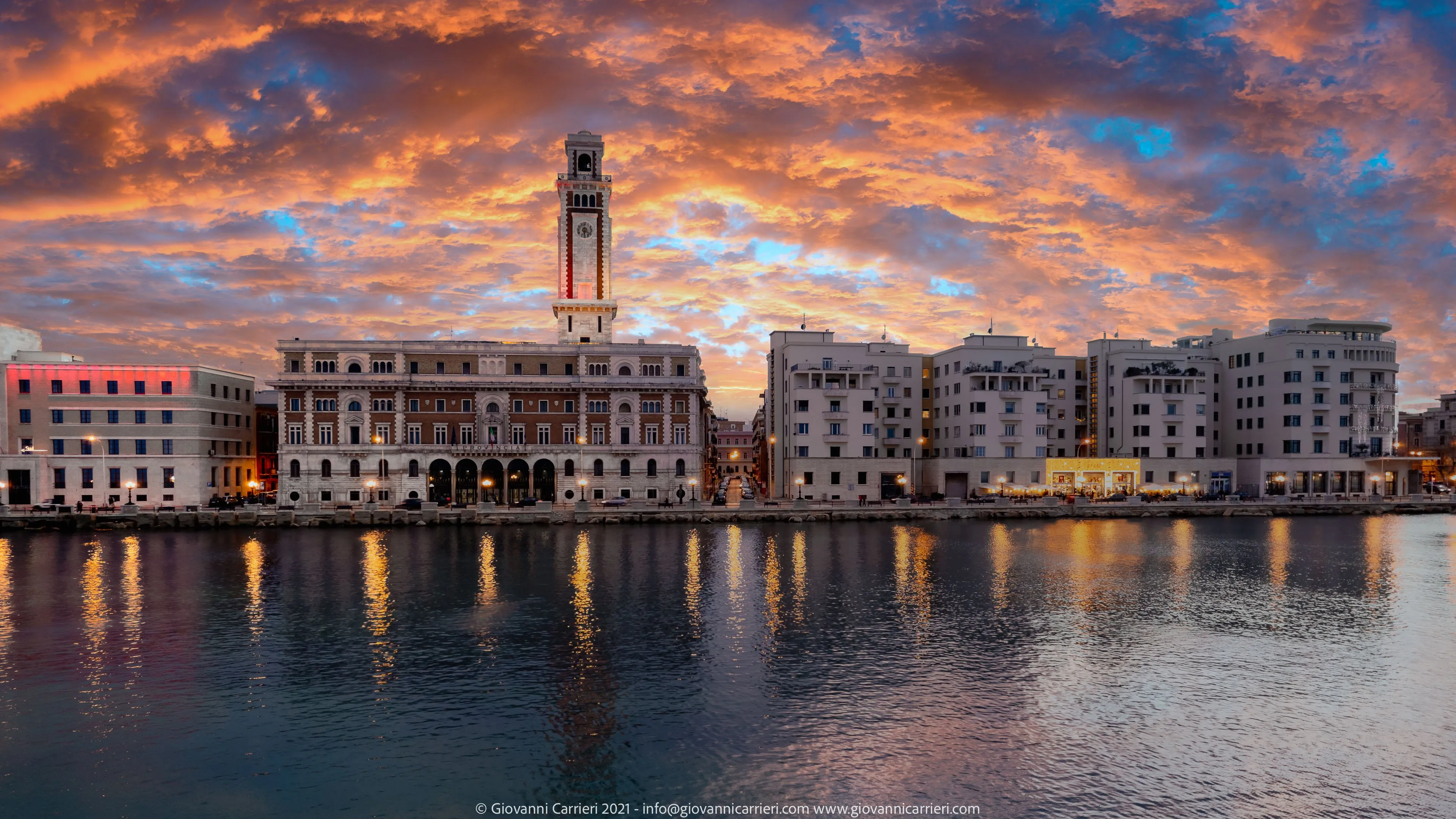 Bari, Nazario Sauro waterfront photographed by drone