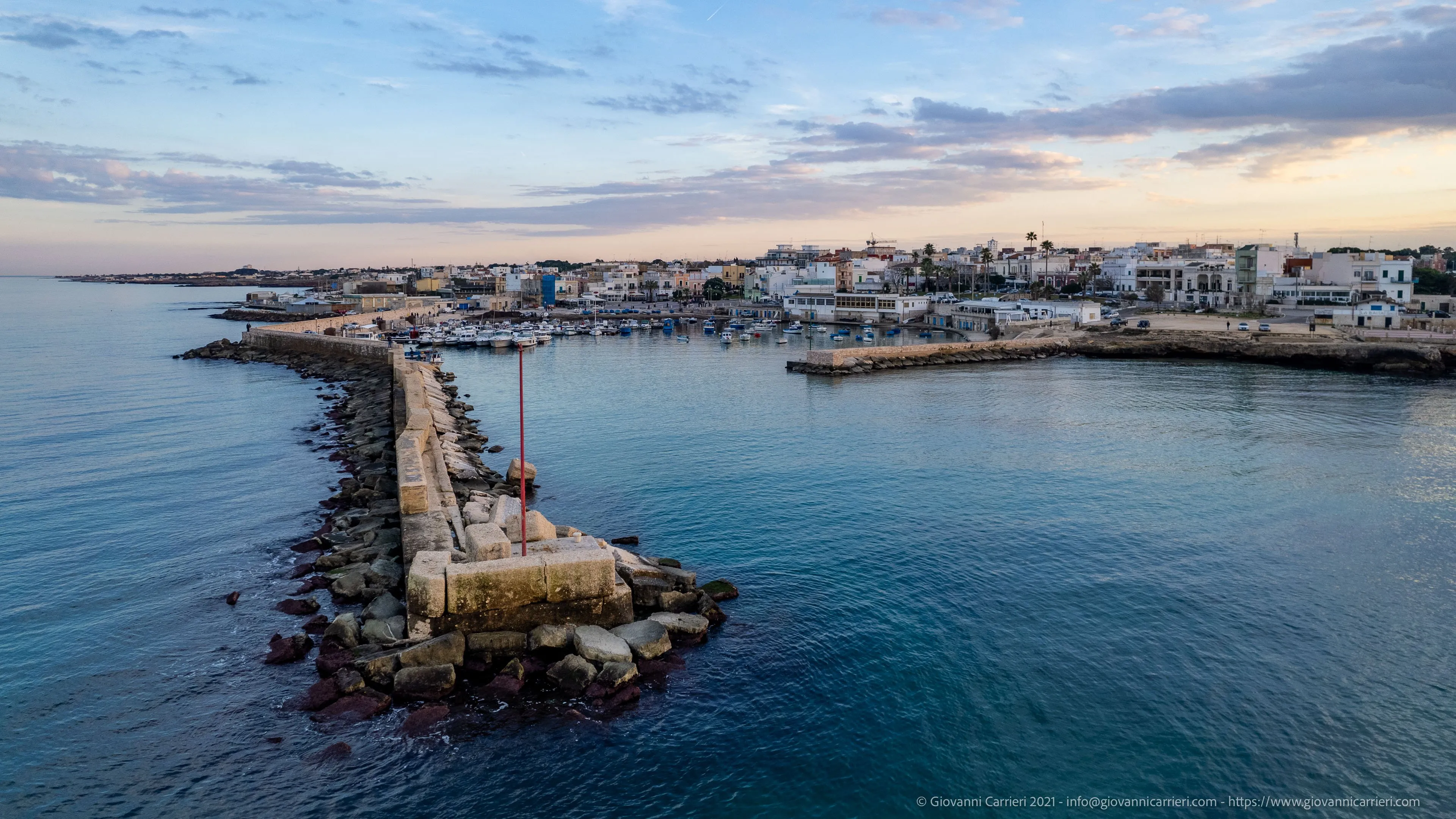 The entrance to the port of Torre a Mare