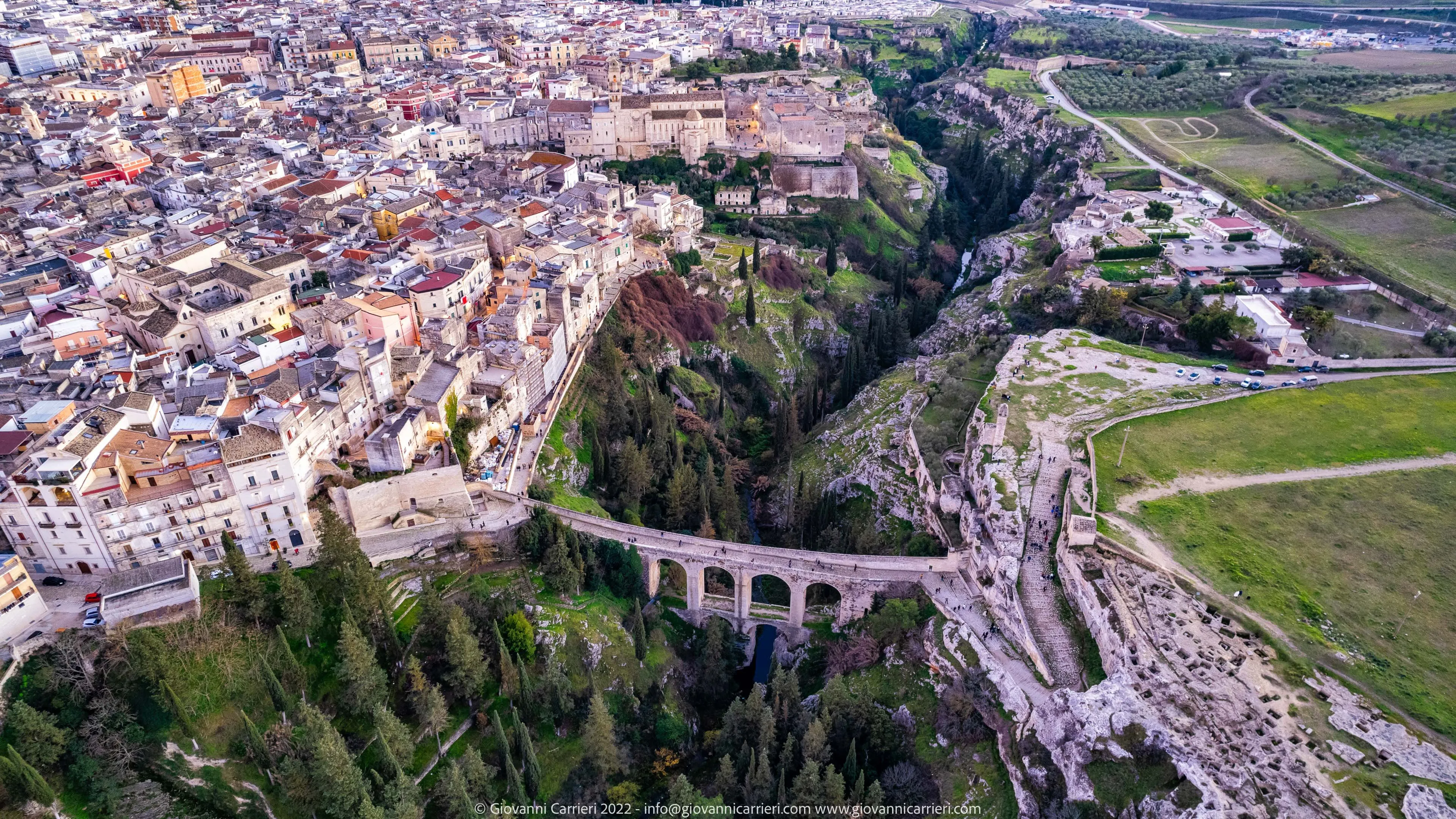 Gravina in Puglia vista dall'alto