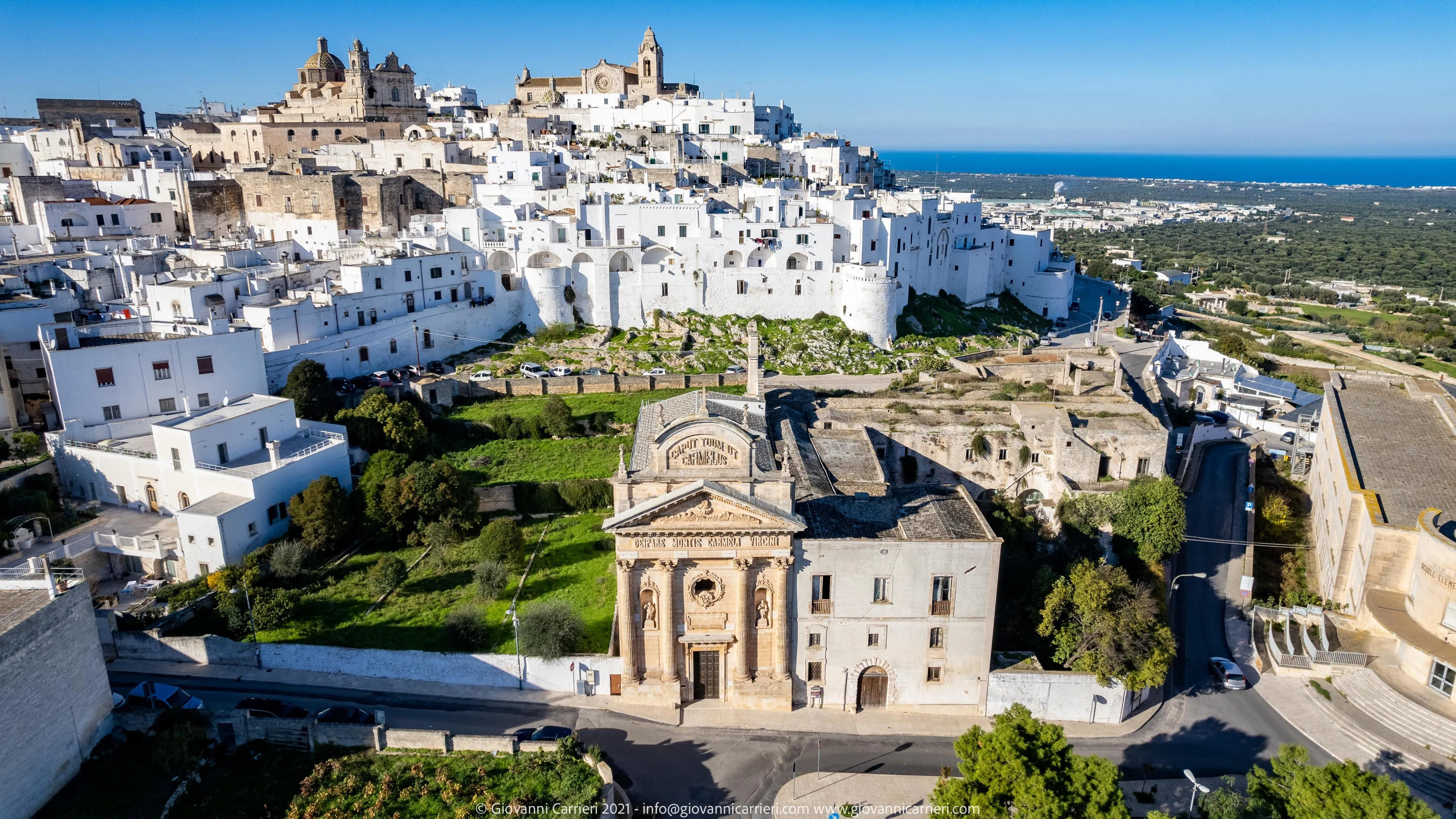 Ostuni photographed with drone