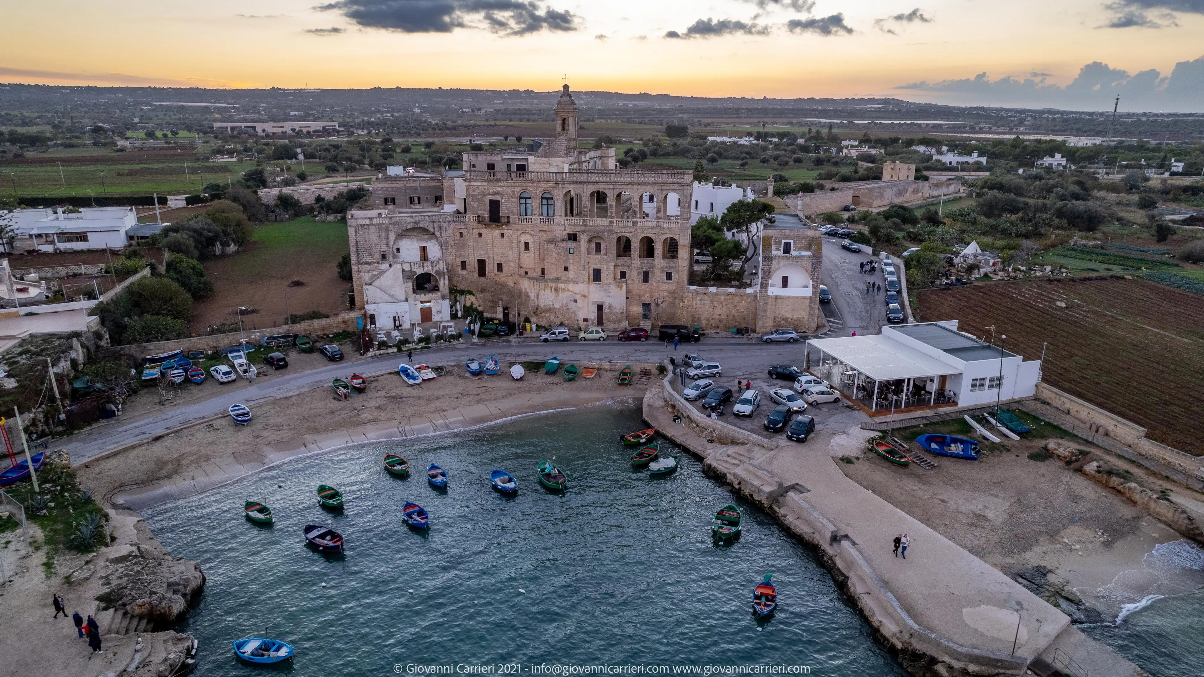 San Vito Martire Abbey, aerial view