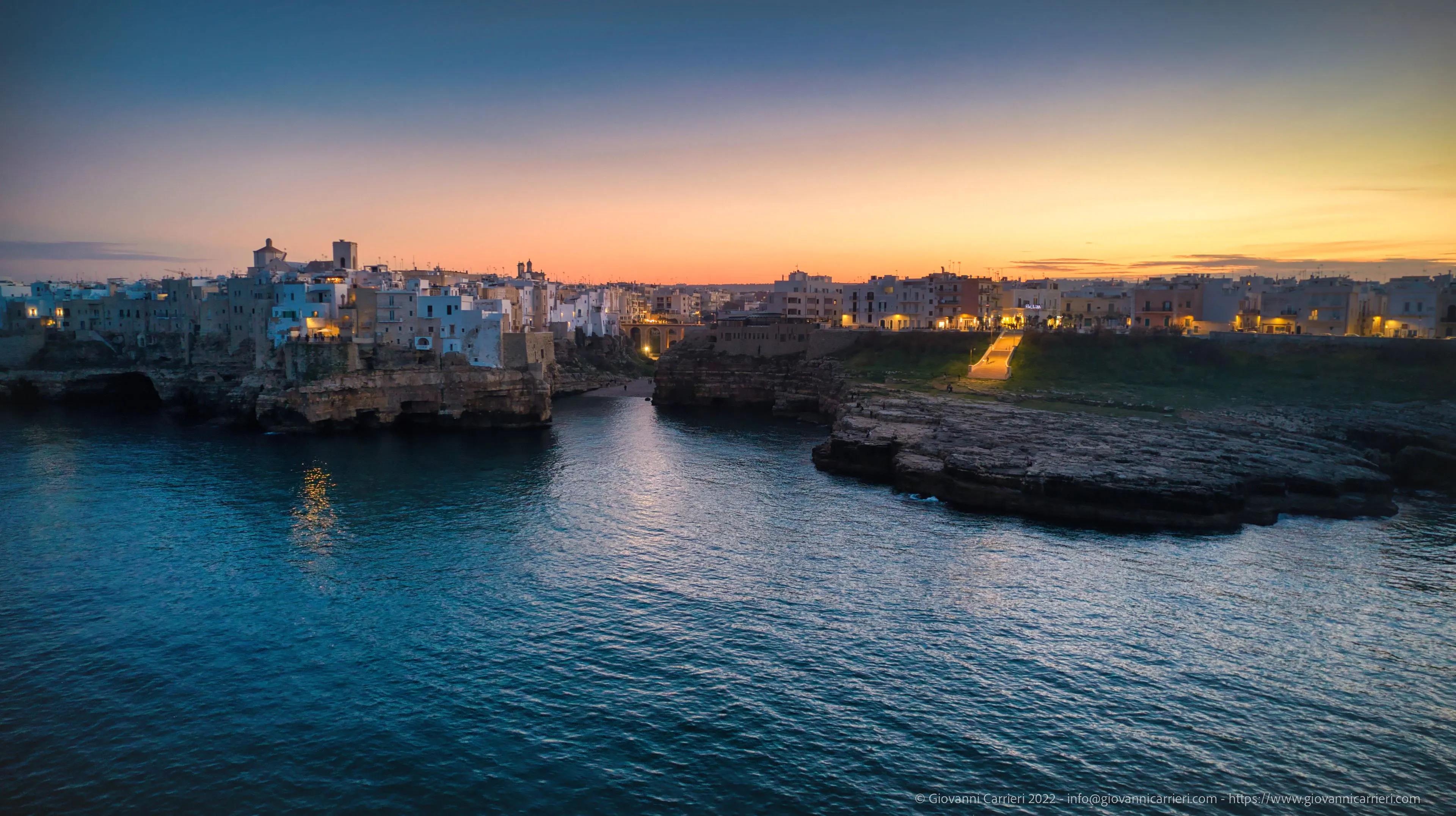 Polignano view from the sea