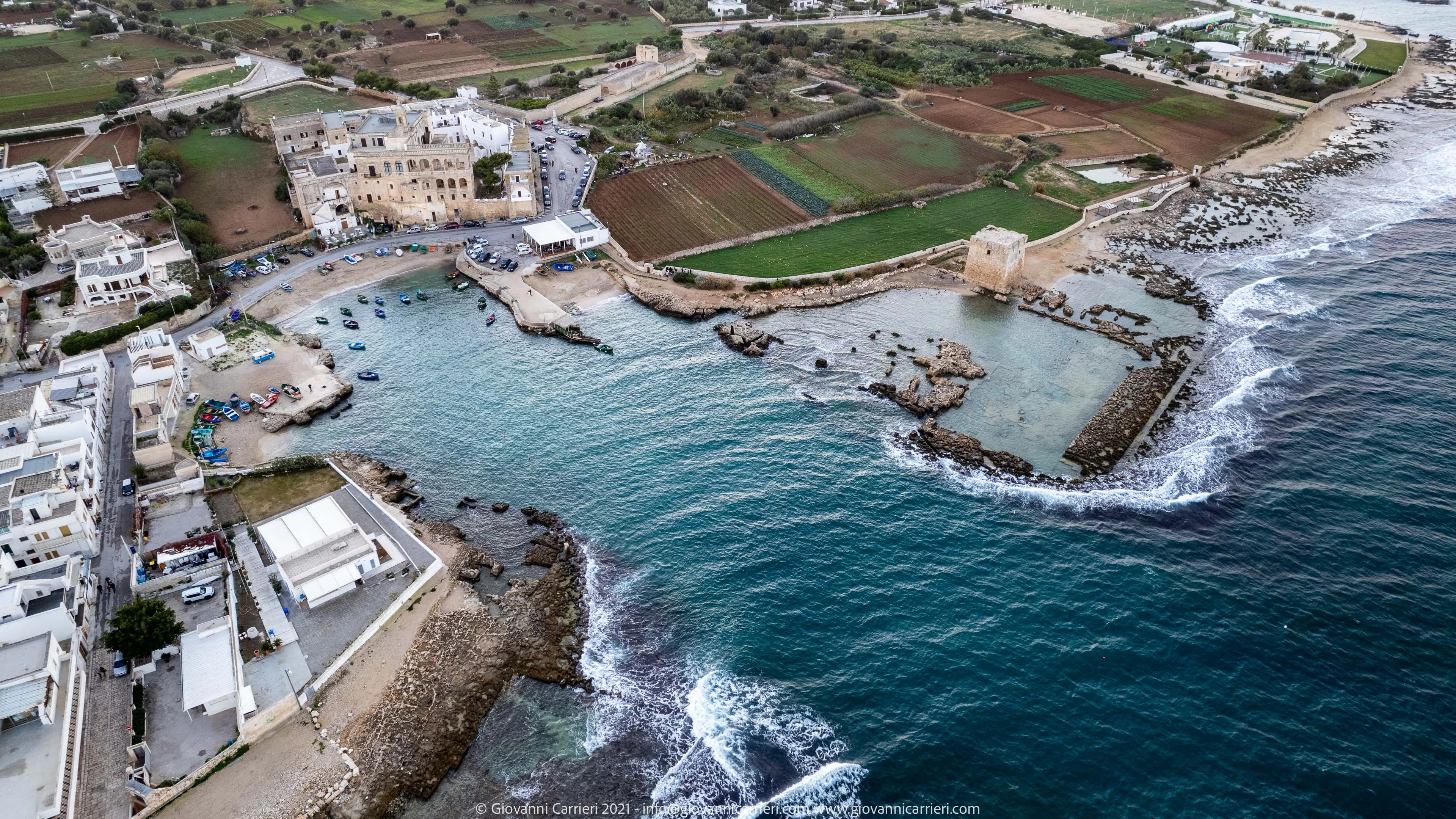 San Vito, vista aerea, frazione di Polignano a Mare