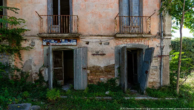 Abandoned shops in Apice Ghost Town