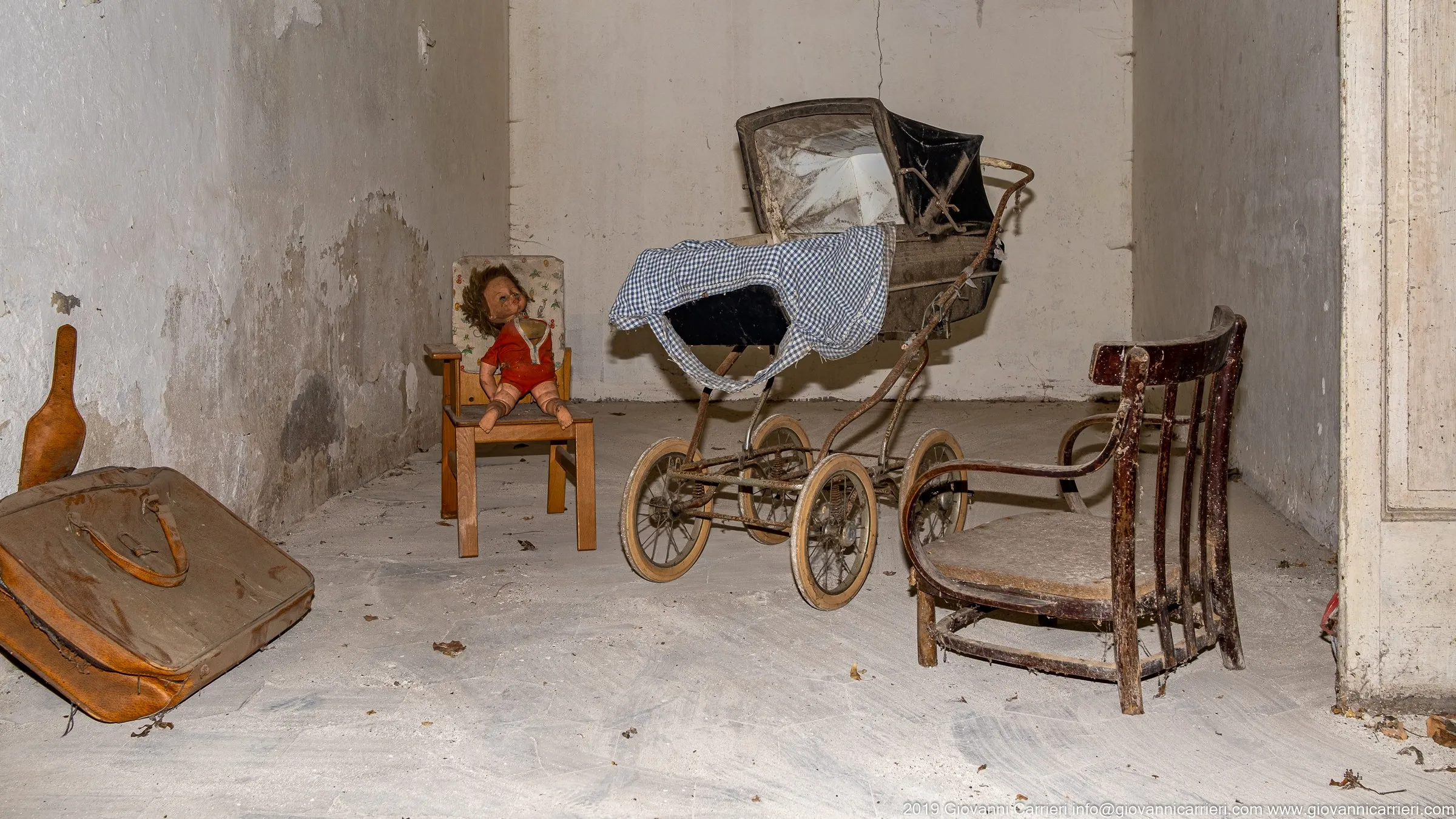 An installation in a ruin