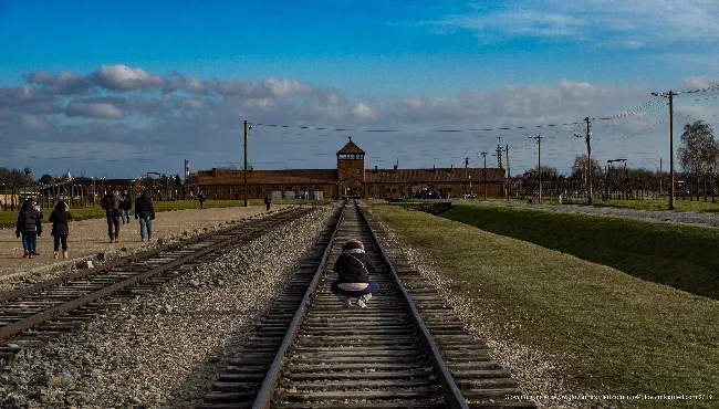 The entrance to the concentration camp