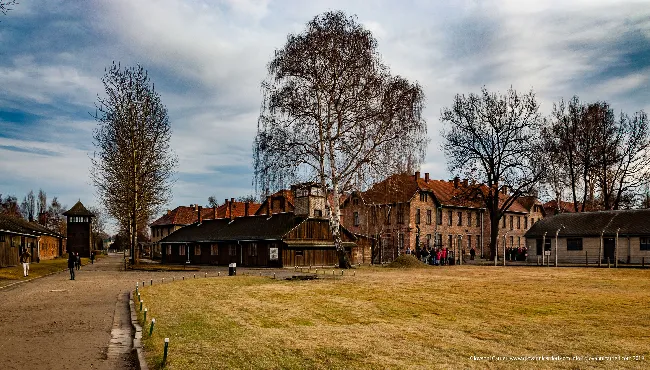 Appelplatz and Block - Auschwitz