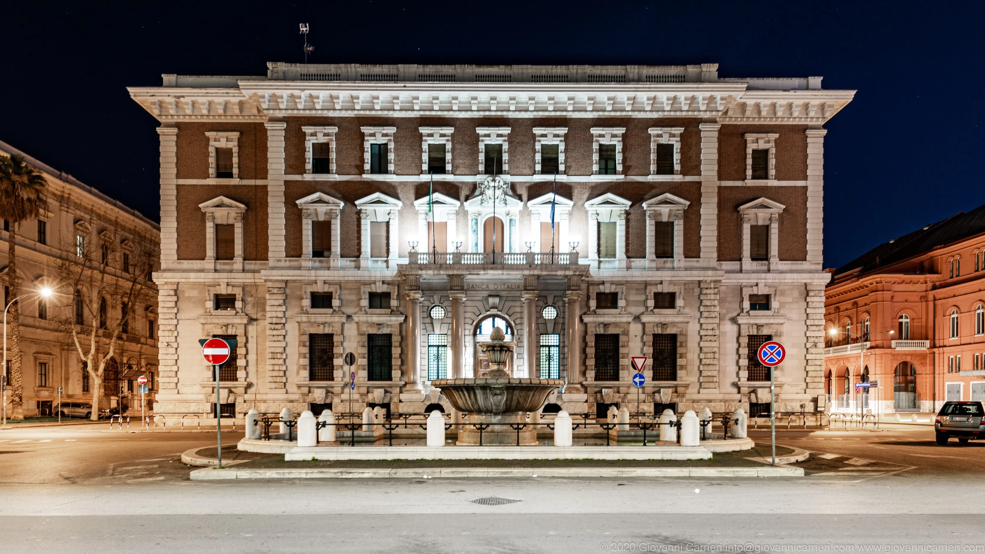 The headquarters of the Bank of Italy
