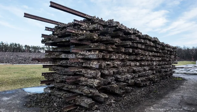 Unloading ramp and cremation rails (historical artifacts), Be??ec