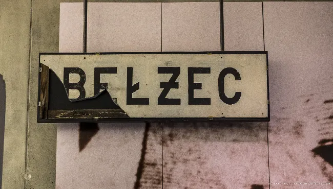 Station sign of Belzec