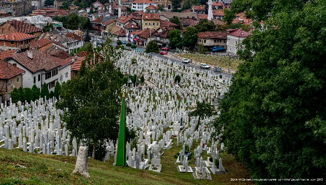 One of the many cemeteries of Sarajevo