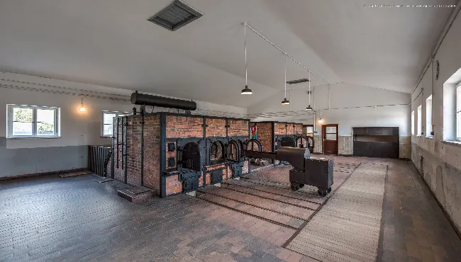 Interior view of Buchenwald crematorium