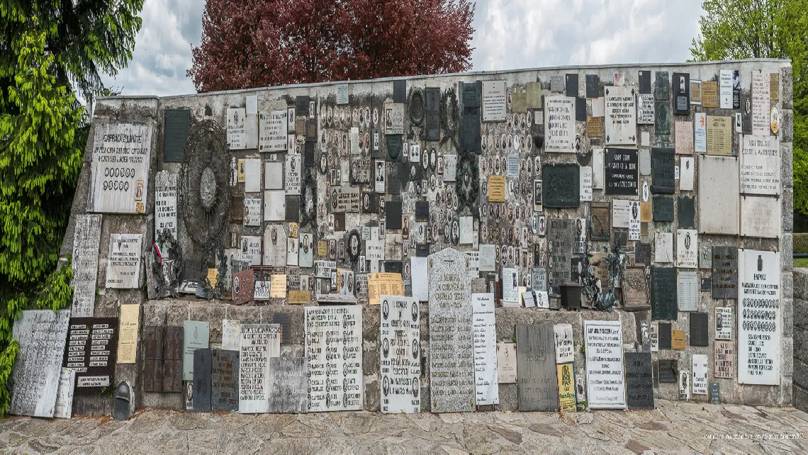 The Italian wall. Memorial of the Italians who died in Mauthausen