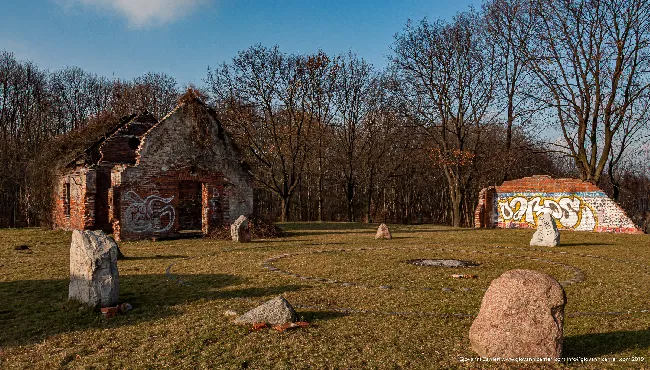 The ruins of the Kraków-Plaszów Concentration Camp