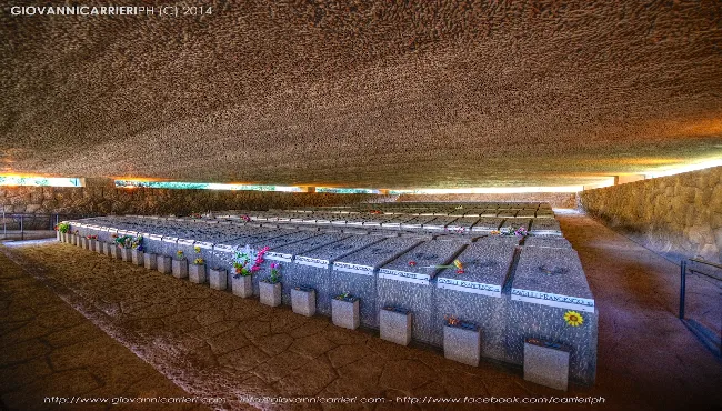 The graves inside the sacrary of the Ardeatine - Rome