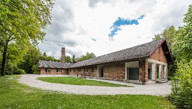 External view of crematorium with gas chamber
