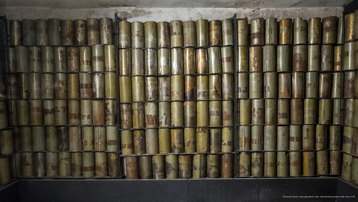 I contenitori del gas utilizzato in Majdanek