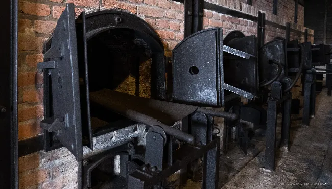 Preserved crematorium ovens (closeup) in Majdanek