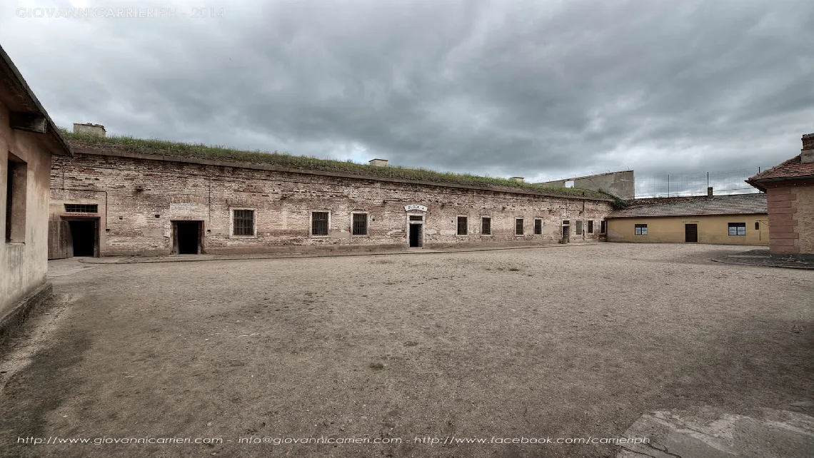 The courtyard of Block A and B - Theresienstadt