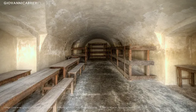 Detention cells in which about 600 people were crammed in the fourth courtyard - Theresienstadt