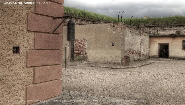 Appelplatz with the bell - Blochi A and B Theresienstadt