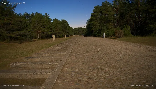 Il tratto ferroviario che portava i treni a Treblinka.