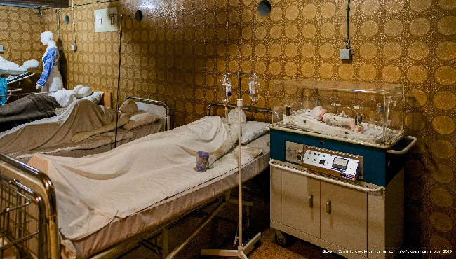 The incubator used in the Vukovar hospital during the days of the siege