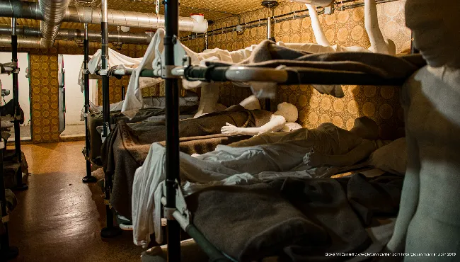 The reduced spaces for patients in the hospital during the siege of Vukovar