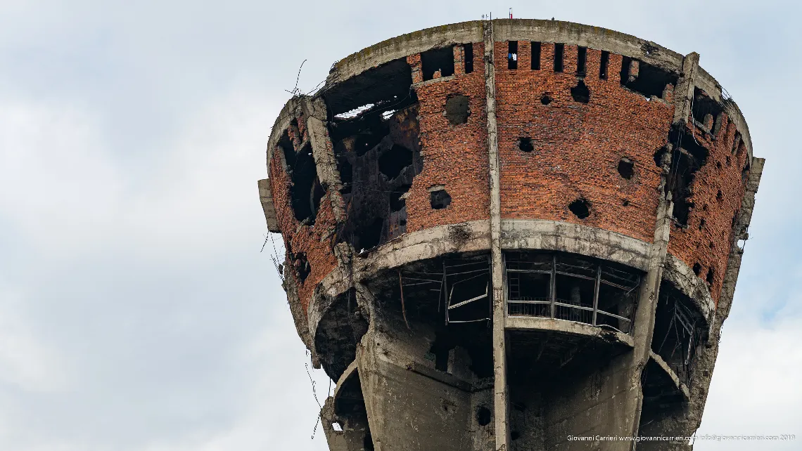 Vukovar water tower detail