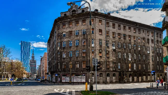 The past, the present and the future in buildings at Warsaw