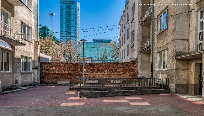 The wall of the Ghetto. Memorial stone