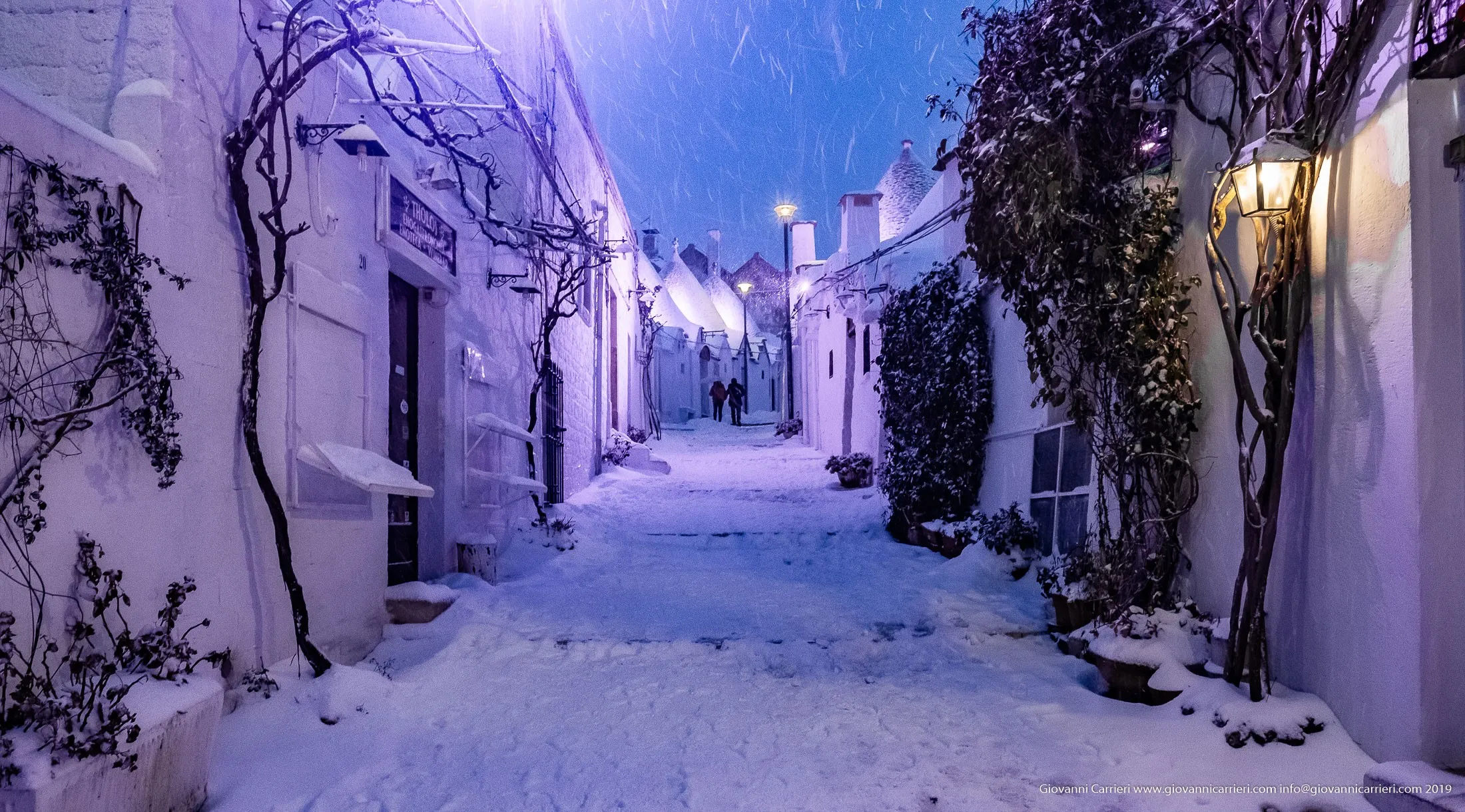January the 4th, 2019 walking through the historic center of Alberobello