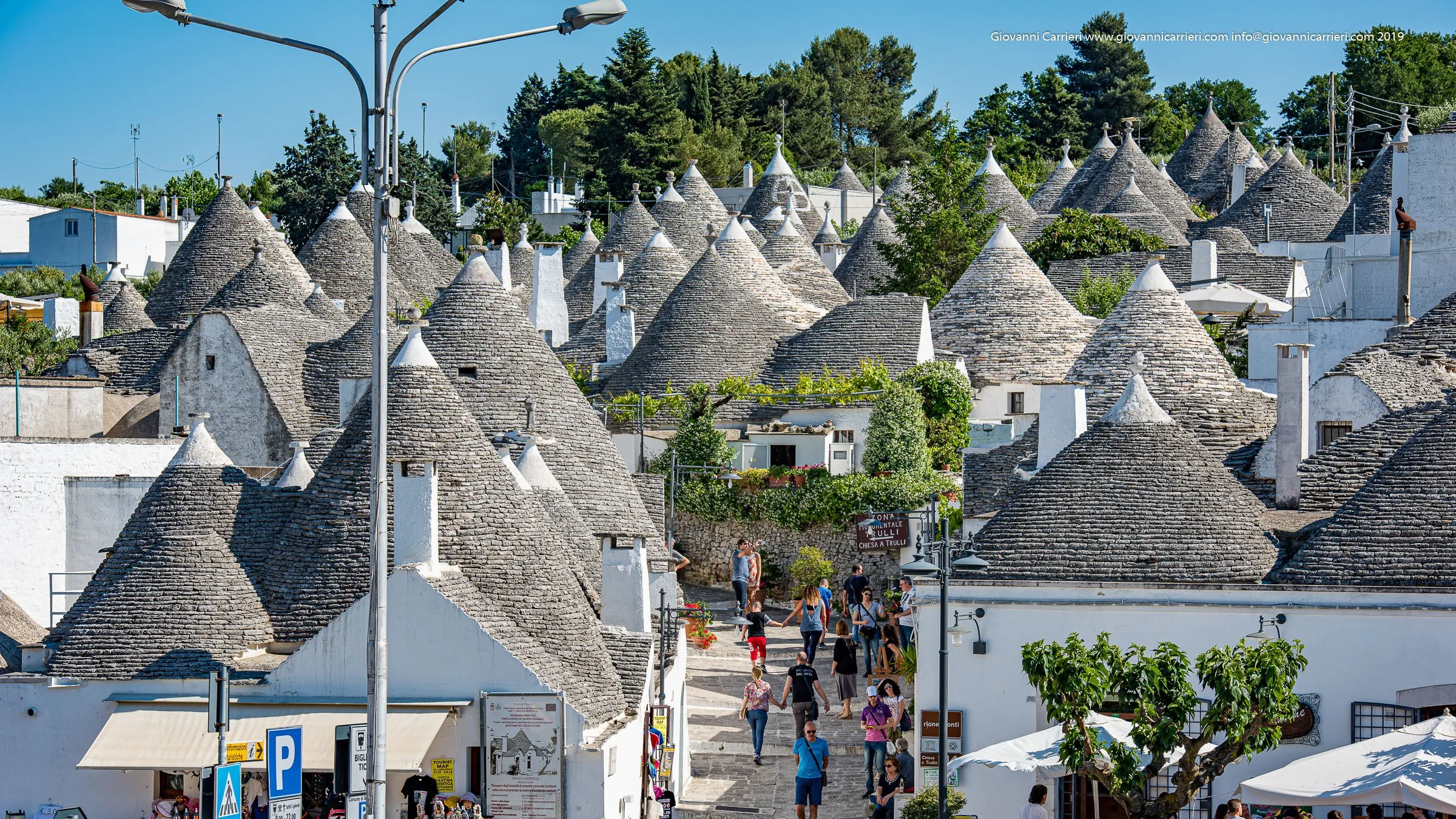 Panoramic view of Rione Monti district - Alberobello UNESCO