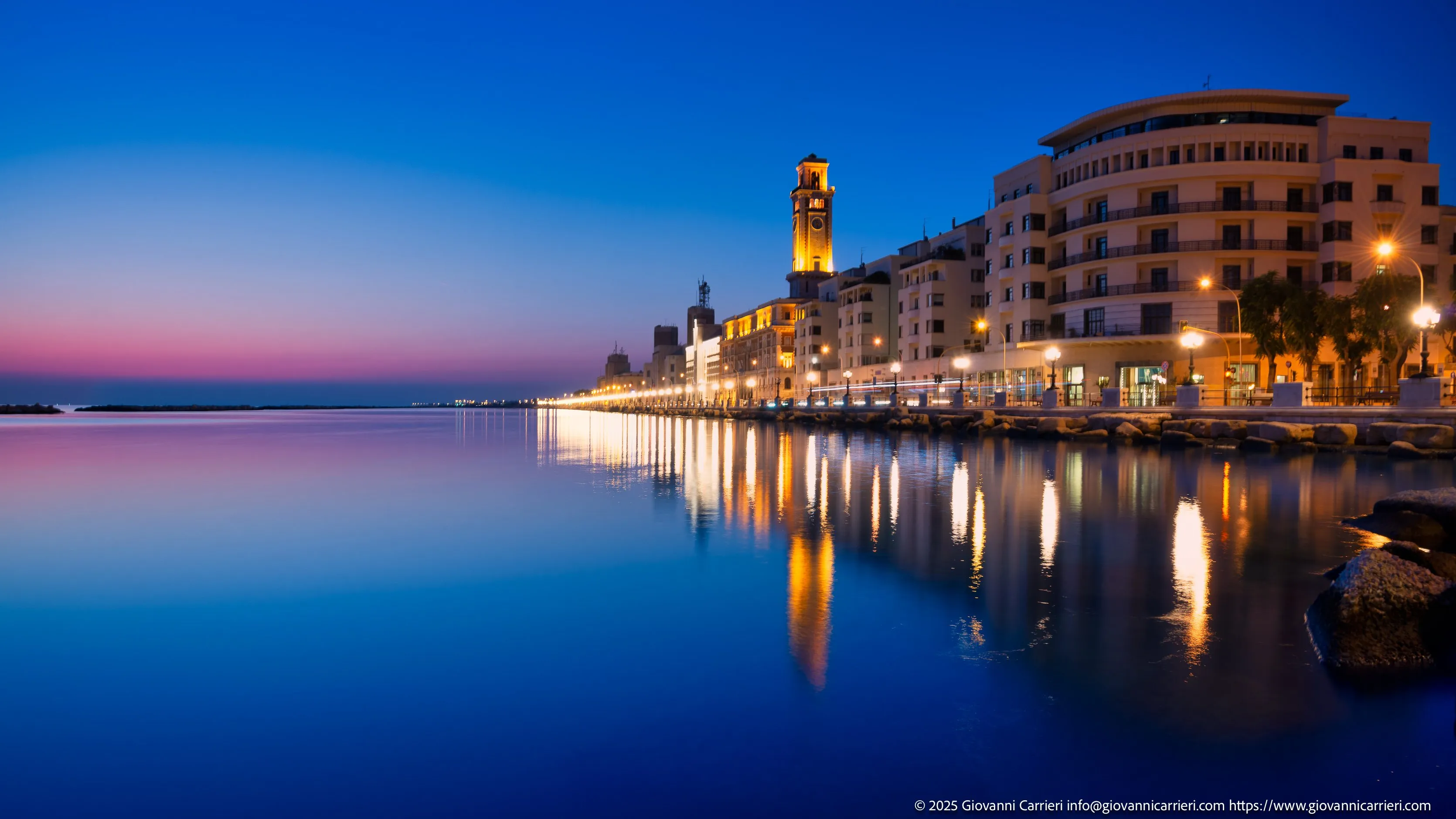 Bari: Promenade Reflections at Dawn