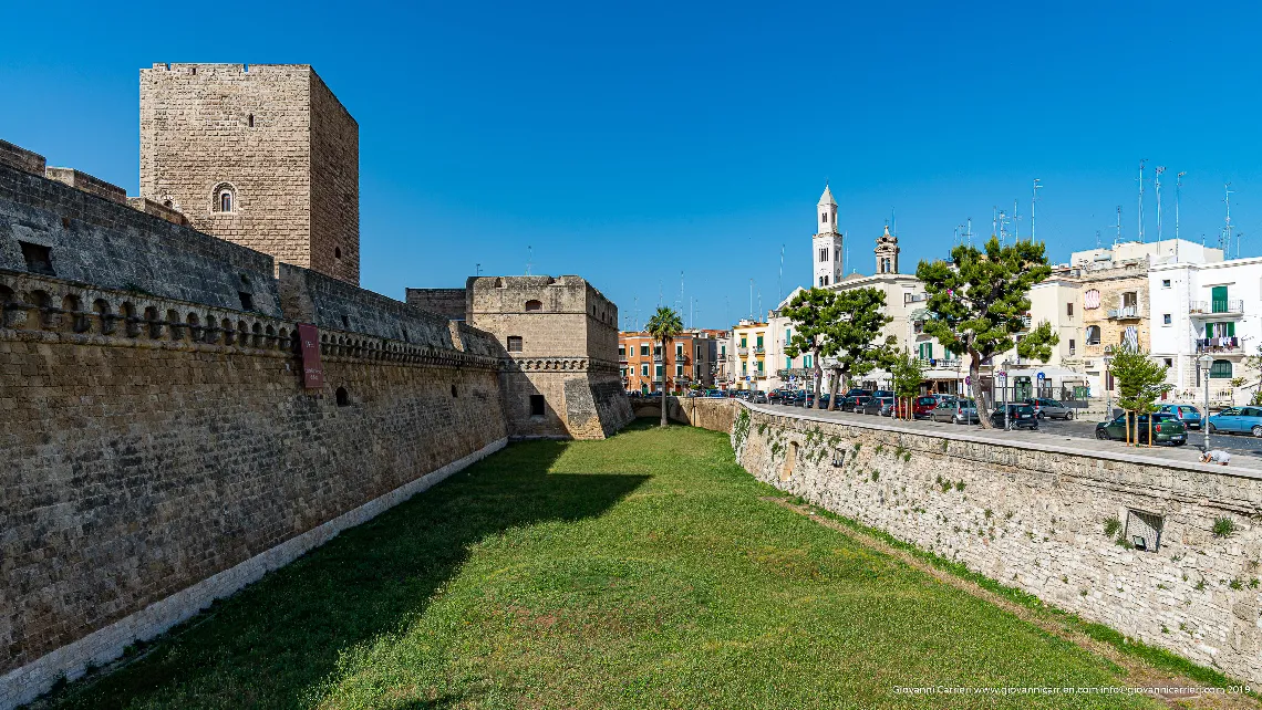 The moat of Castello Svevo in Bari