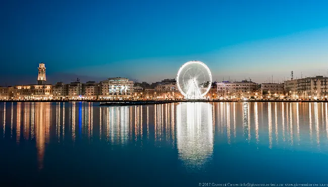 Seafront of Bari and the Ferris wheel