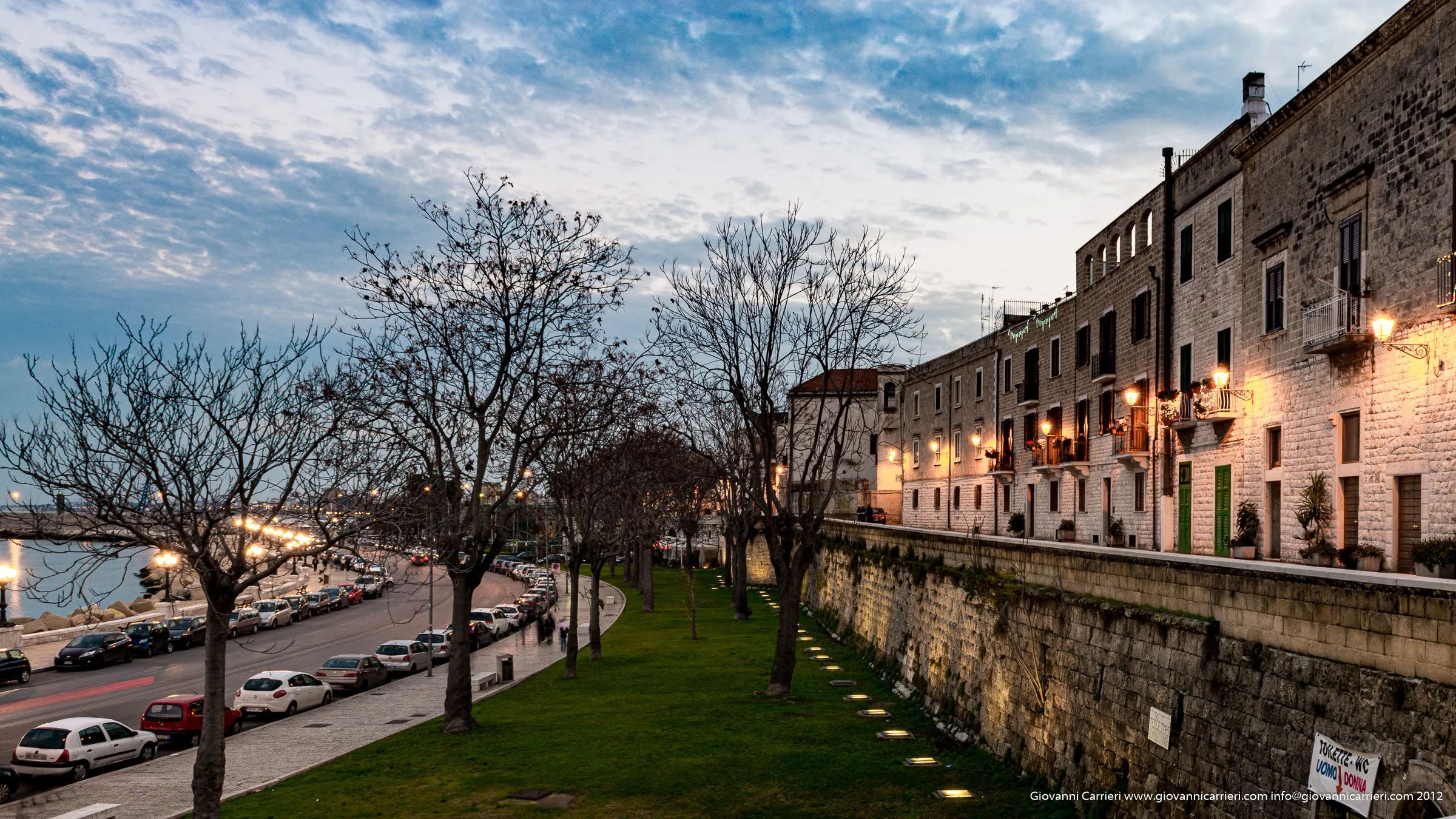 Along the wall in old Bari