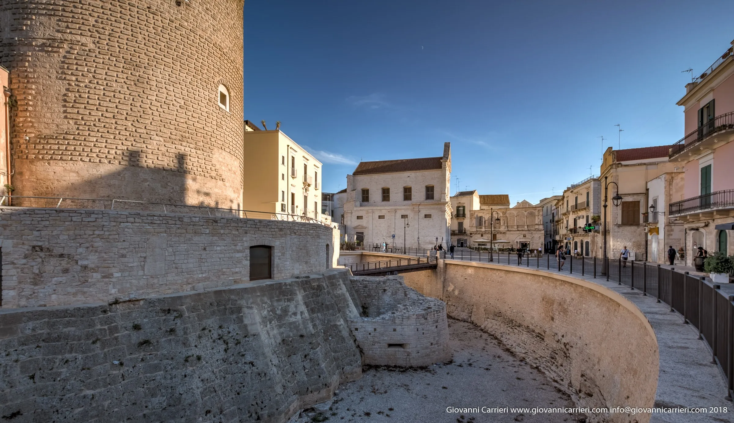 The moat and the Angioino Tower