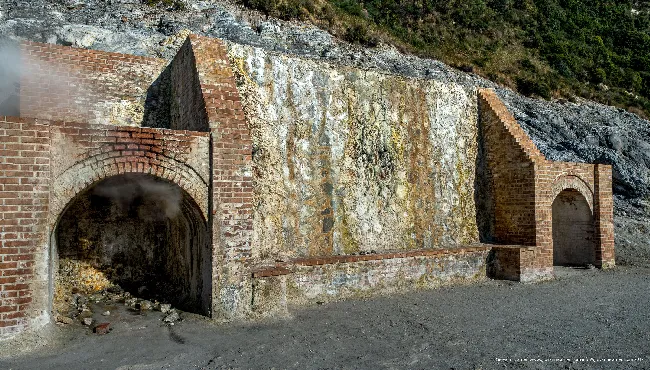 Old stoves inside the Solfatara of Pozzuoli