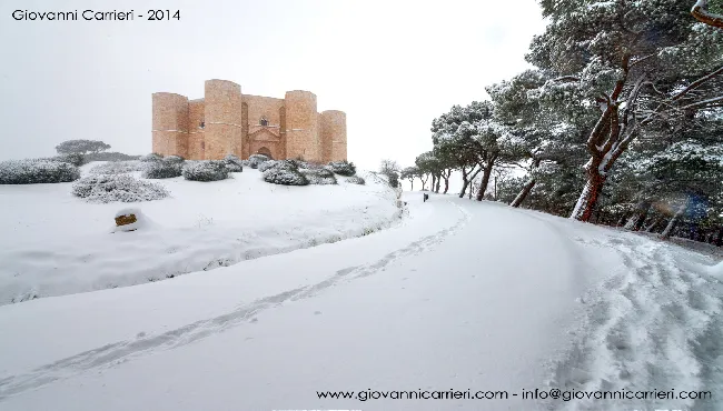 Castel del Monte ed il percorso innevato