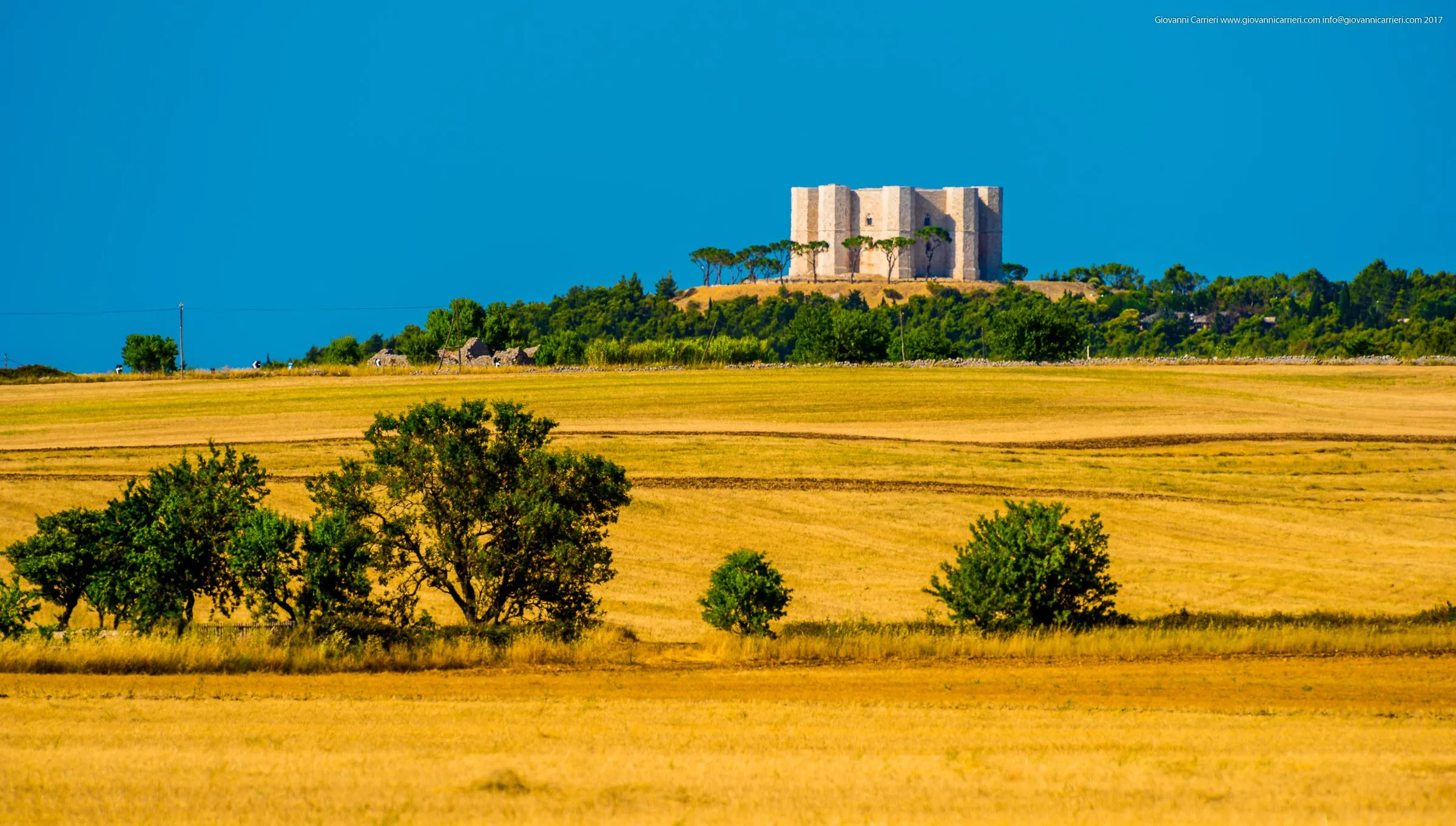 Castel del Monte seen from the Murgia