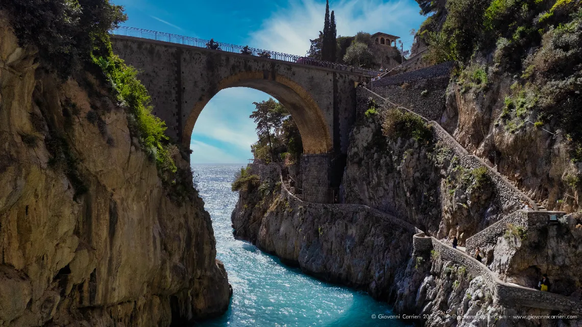 The bridge over the fjord of Furore