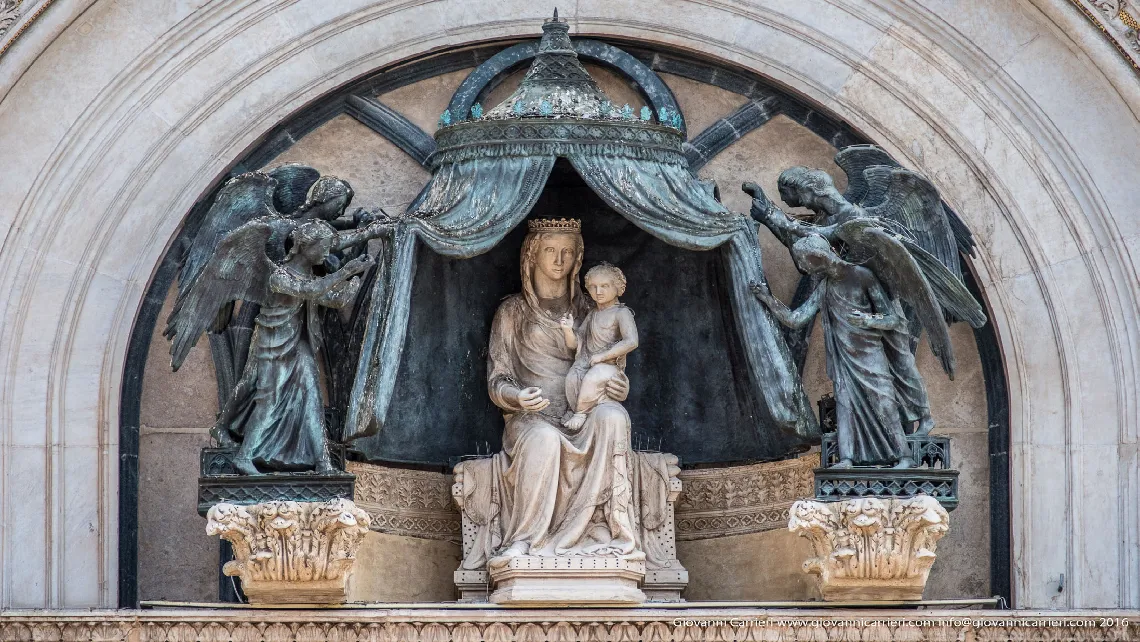 Detail of the facade decoration of the Duomo di Orvieto