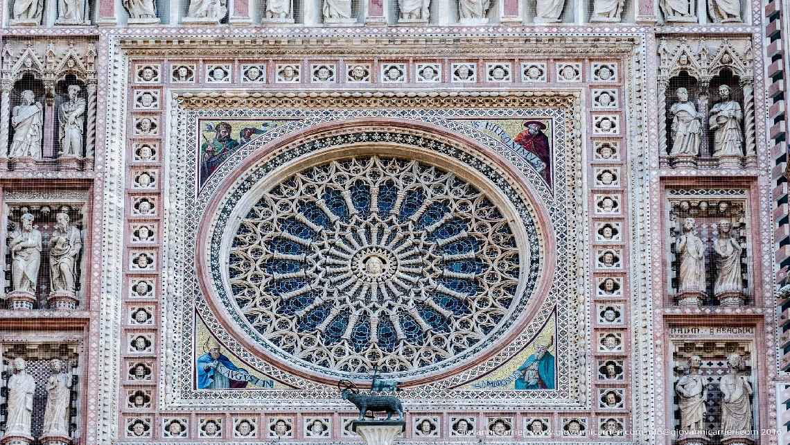 The rose window of the Cathedral of Orvieto