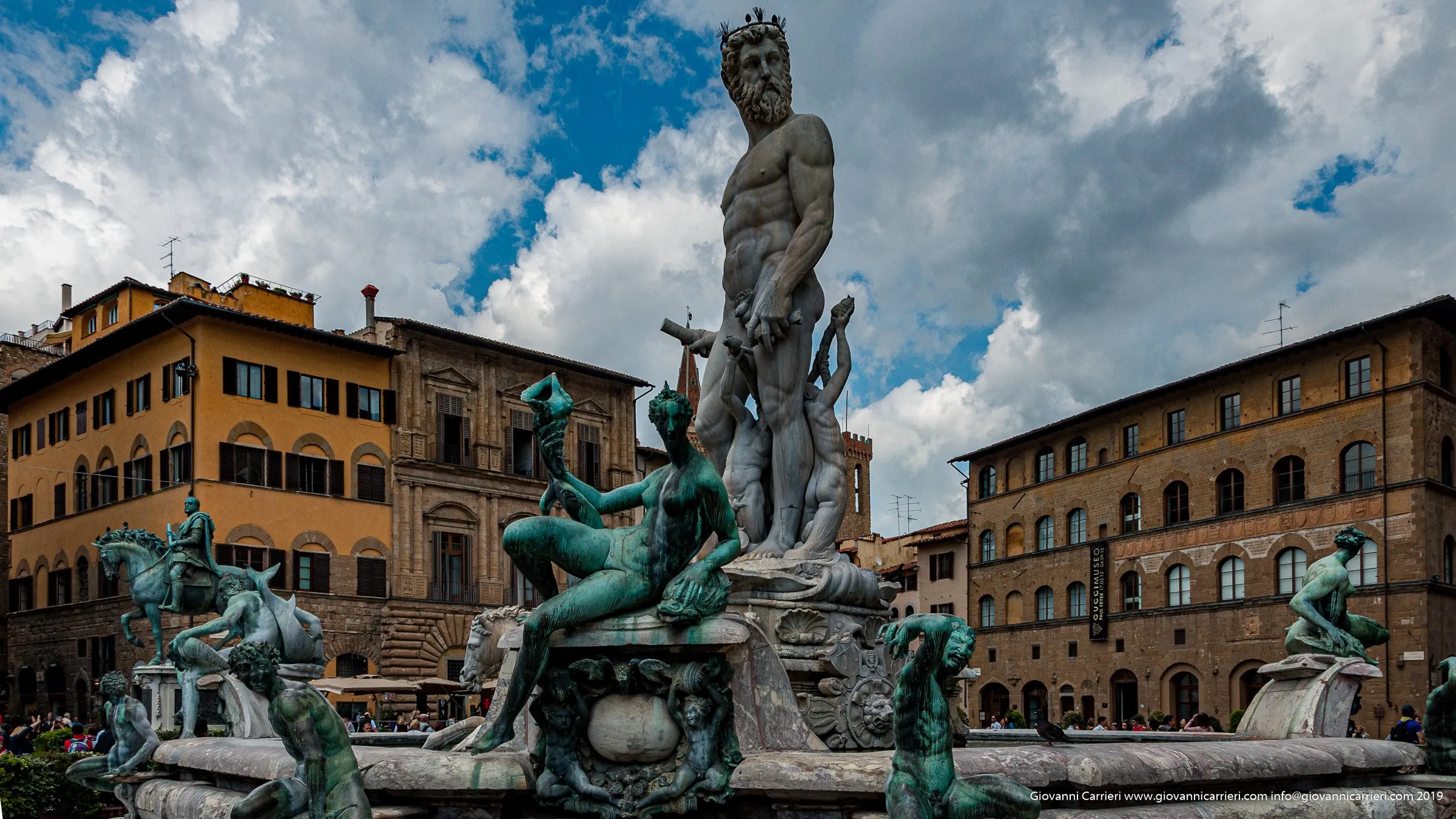 Fountain of Neptune in Signoria square - Florence