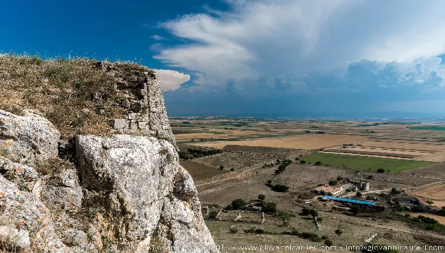 The remaining walls of the Castle of Garagnone